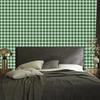 Green Checkered Wallpaper Green and Light Gray 50x1000