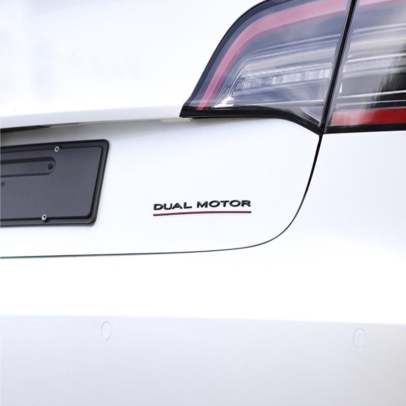 Tesla Model 3 Performance Rear Emblem "DUAL MOTOR" Sticker