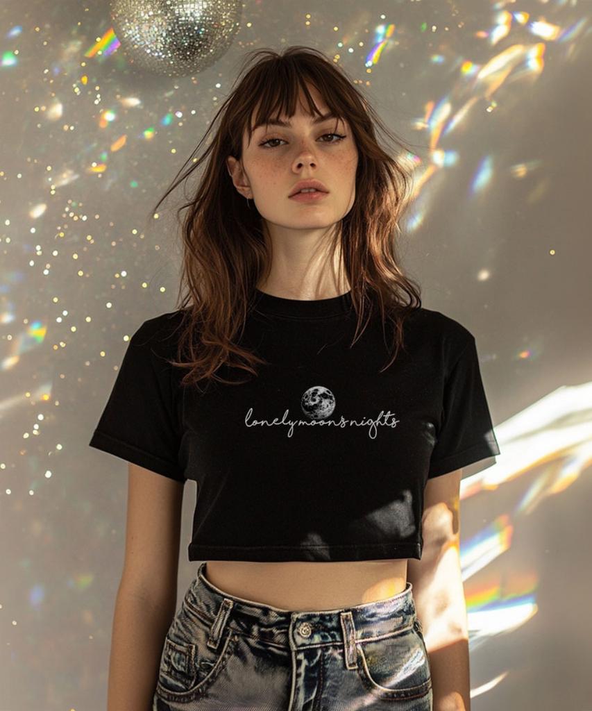 ONEHUNDREDPERCENT FOR WOMAN Ohpxaidaeve Moonsnight Women Crop Short Sleeve Tee