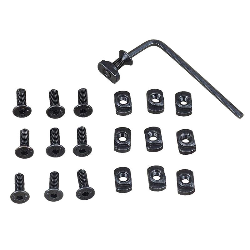 10Pcs M4X10/12Mm M-Lok Screw And Nut Rails T-Nut Screw Replacement Set For Mlok Handguard Rail Sections Hunting Accessories