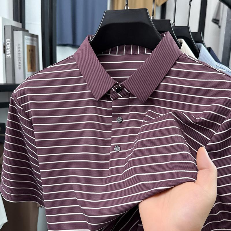 Short Sleevet Lapel Collarpolo Ice Top Breathable Top M