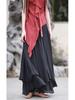 25 Jarní/Letní Chladný Tón Tencel Bambus Vrstvená Dvouvrstvá Maxi Swing Midi Sukně