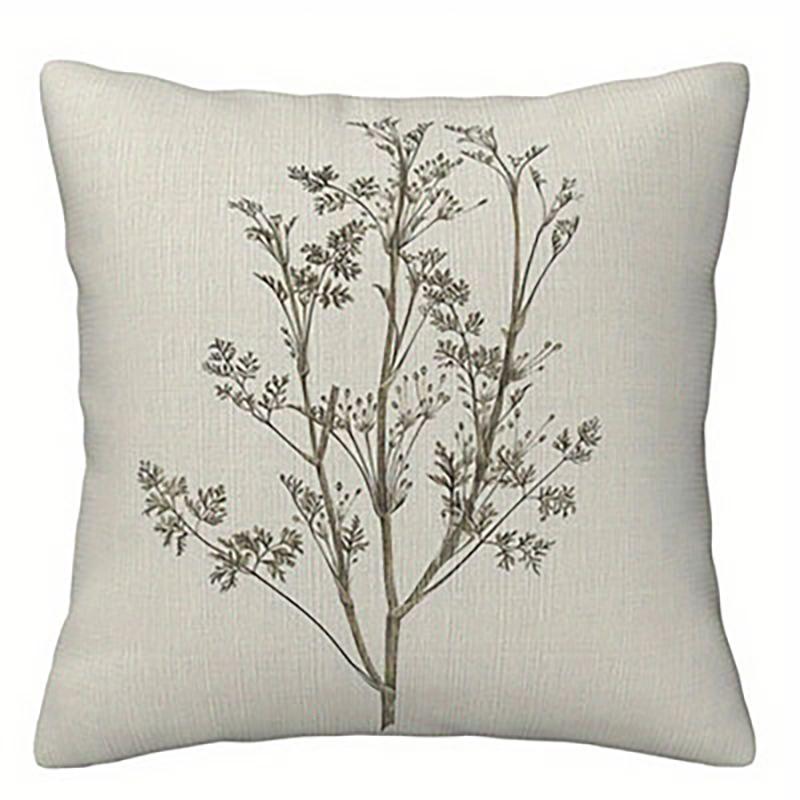 Minimalist Botanical Throw Pillow Covers, Line Art Plant Print Cushion Cases for Home Decor