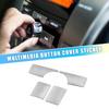 A ABSOPRO Multimedia Radio Button Cover Sticker CD Control Button Cover Fits Mercedes-Benz E Class ABS Silver Tone