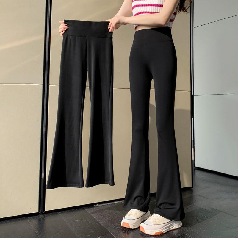 Haifischhose Schlaghose Damen Oberbekleidung Leggings Hohe Taille Bauch Hufeisenhose