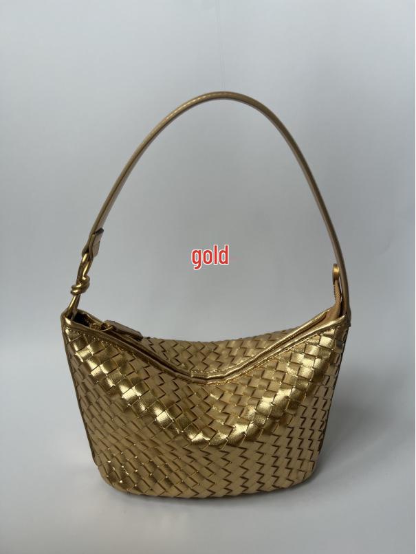 Handmade Women's Soft Leather Woven Shoulder Bag