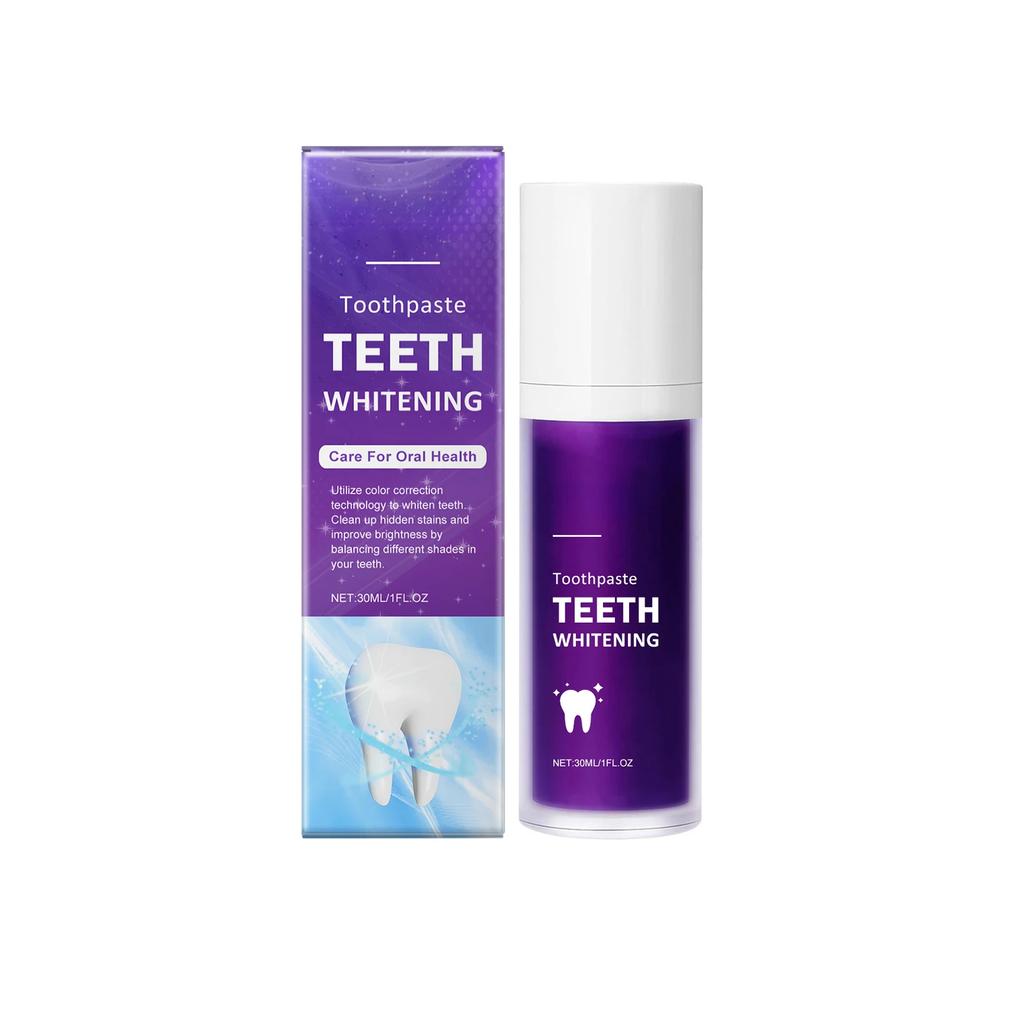 Purple Corrector Teeth Whitening Toothpaste Removal Tooth Stains Cleaning Oral Hygiene Bleaching Dental Fresh Breath Tooth Care
