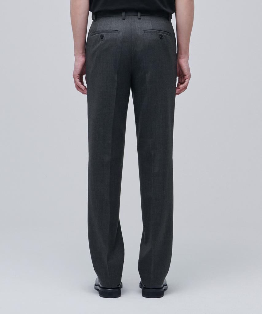MUSINSA STANDARD Wool Blend Semi-Wide Hidden Elastic Waist Slacks [Medium Gray]