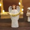 Christmas Nativity Figurines Holy Family Figure with Donkey Nativity Figure,Table Ornament Religious Christmas Decors