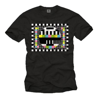 Testbild T-Shirt Schwarz Nerd Geschenk Für Ihn Lustig