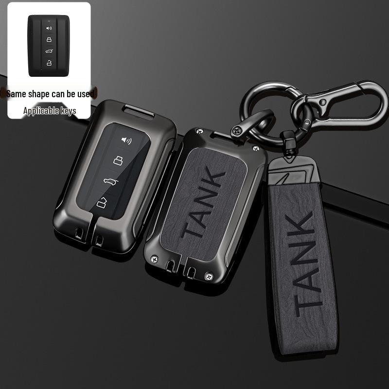 Tank 300/500 Key Cover: New Logo City Off-road Metal Car Buckle for Men.