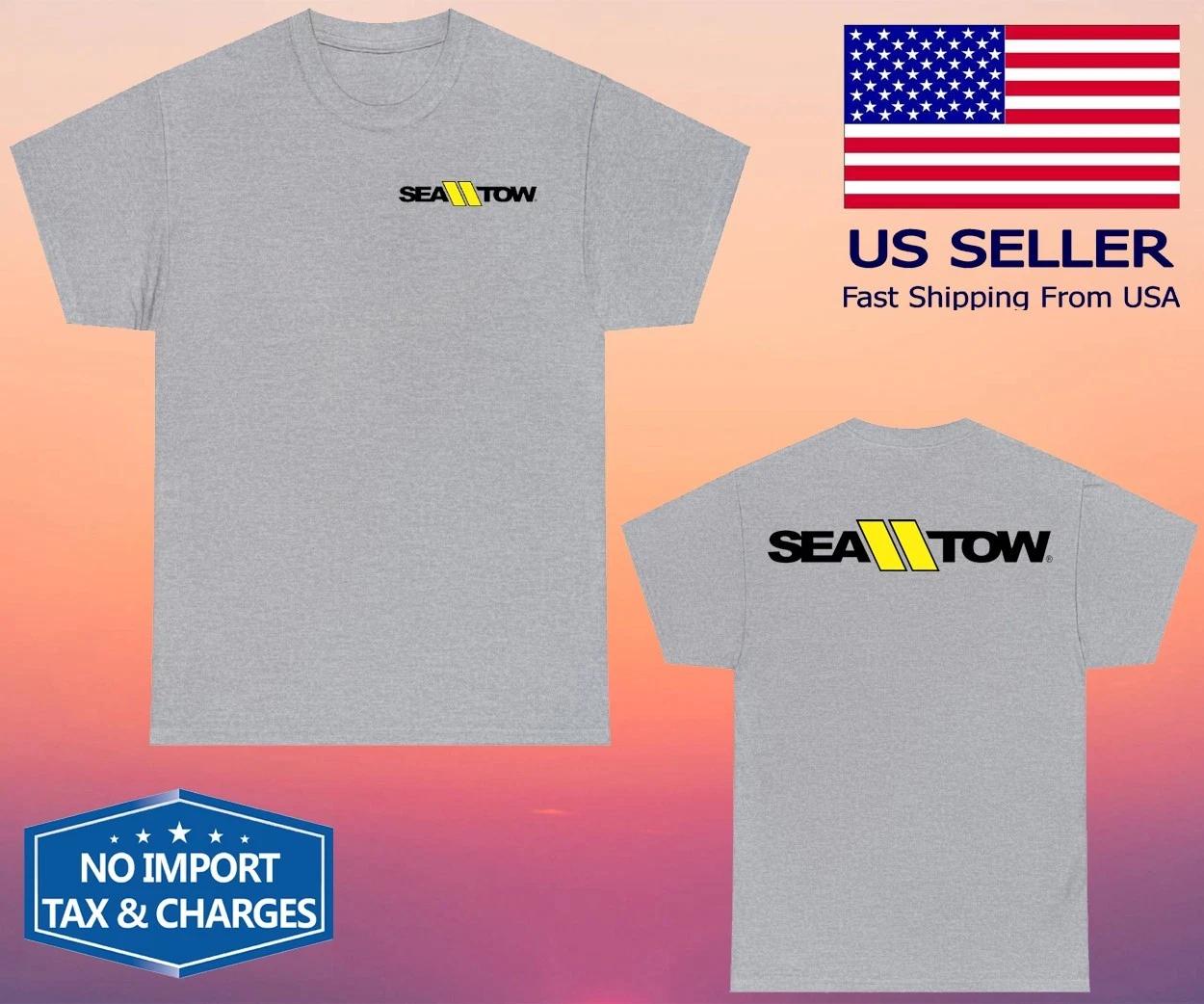 Sea Tow Boat Towing Boats Racing Grey Size S-5XL S