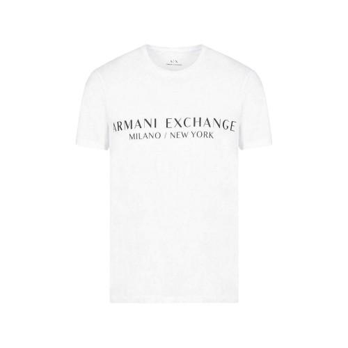 Armani Exchange Mens Lettering Crew Neck Regular T-Shirt