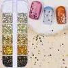 12 Grids Mixed Star Heart Nail Glitter 1Mm Star Sequin Nail Art Diy Colorful Sparkling Nail Charms Nail Decoration Accessories