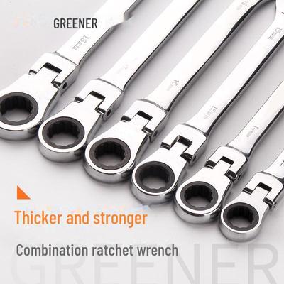 Green Forest Dual-Purpose Ratchet Wrench with Mirror Finish