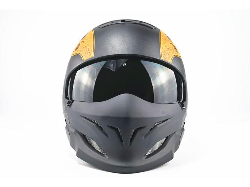 Samurai Black Scorpion Retro Men's Helmet - Four Seasons Half Helmet Indian Style