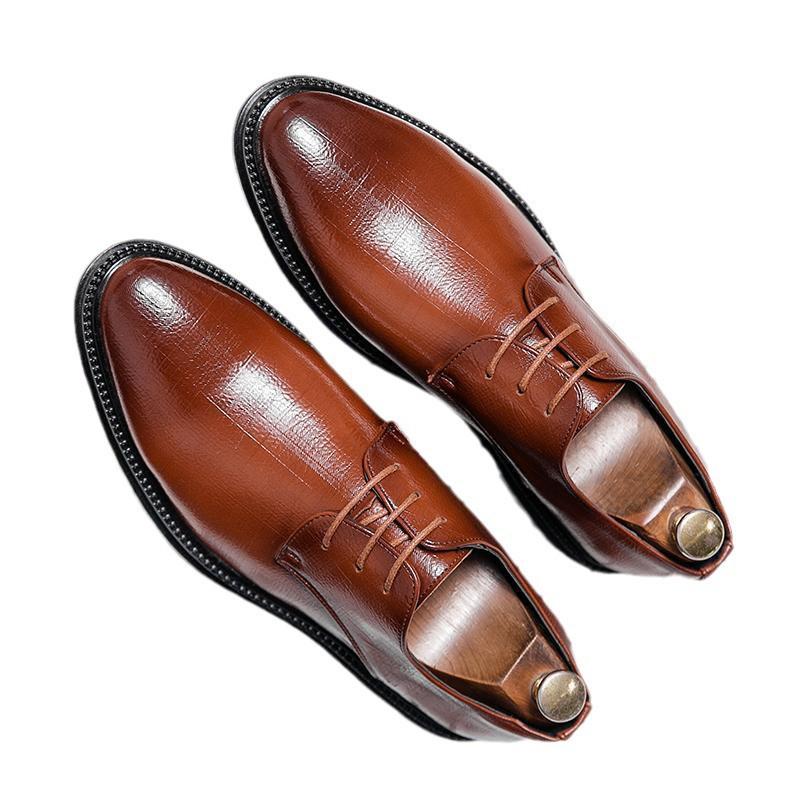 Men's New Pointed Toe Leather Loafers: Formal, Casual, and Wedding Groom Shoes