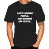 I Hate Morning People Saying Sarcastic T Shirt Men Short Sleeve O Neck Tshirt Streetwear Summer