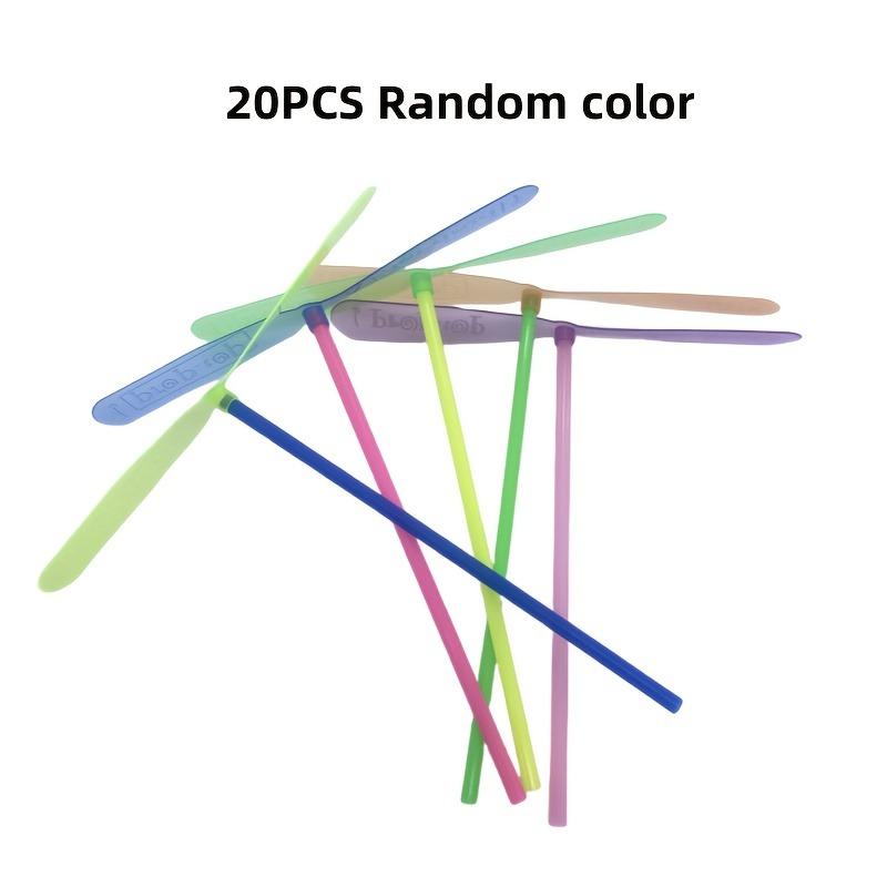 20/30pcs Carnival Gift Plastic Bamboo Dragonfly Hand Rub Double Flying Leaves Plastic Dragonfly Puzzle Nostalgic Toy