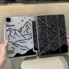 Snow Mountain Art Y-Fold Holder Cover Tablet Case For iPad Pro 11th 10th 9th 8th 7th 12.9inch Pro 2025 Mini 6 7 Air 4 5 M3 M2 1