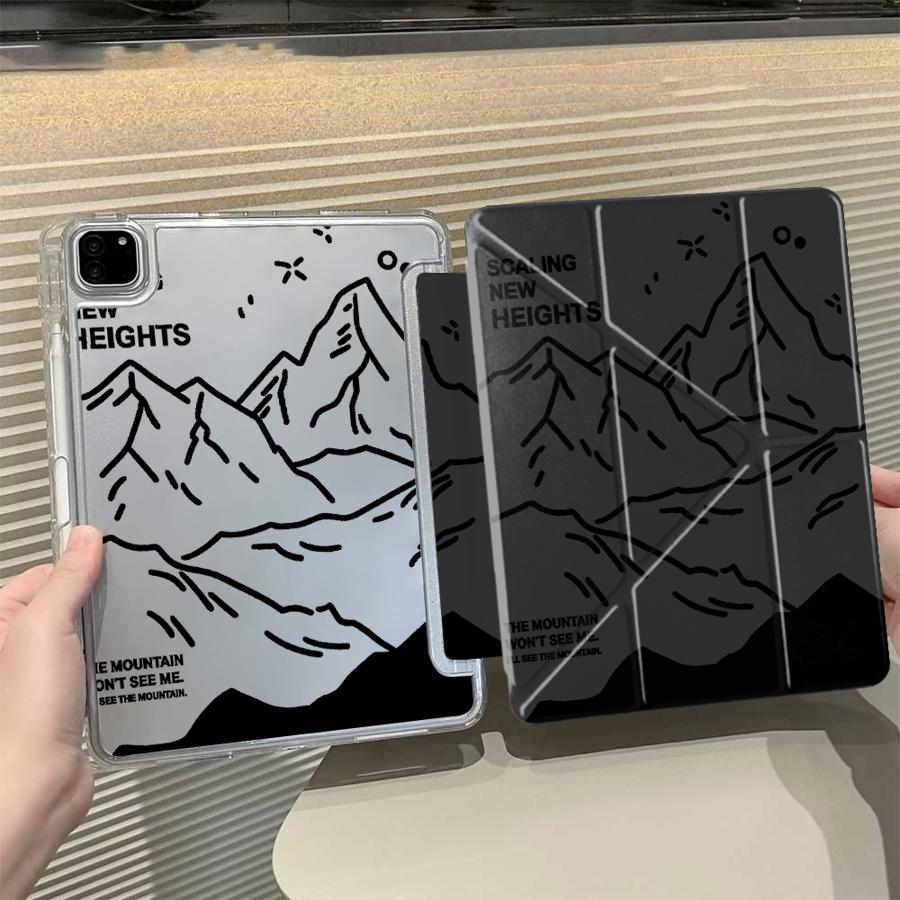 

Чехол-подставка Snow Mountain Art Y-Fold для планшета iPad Pro 11-го 10-го 9-го 8-го 7-го 12,9 дюйма Pro 2025 Mini 6 7 Air 4 5 M3 M2 1 iPad Mini 6 8.3