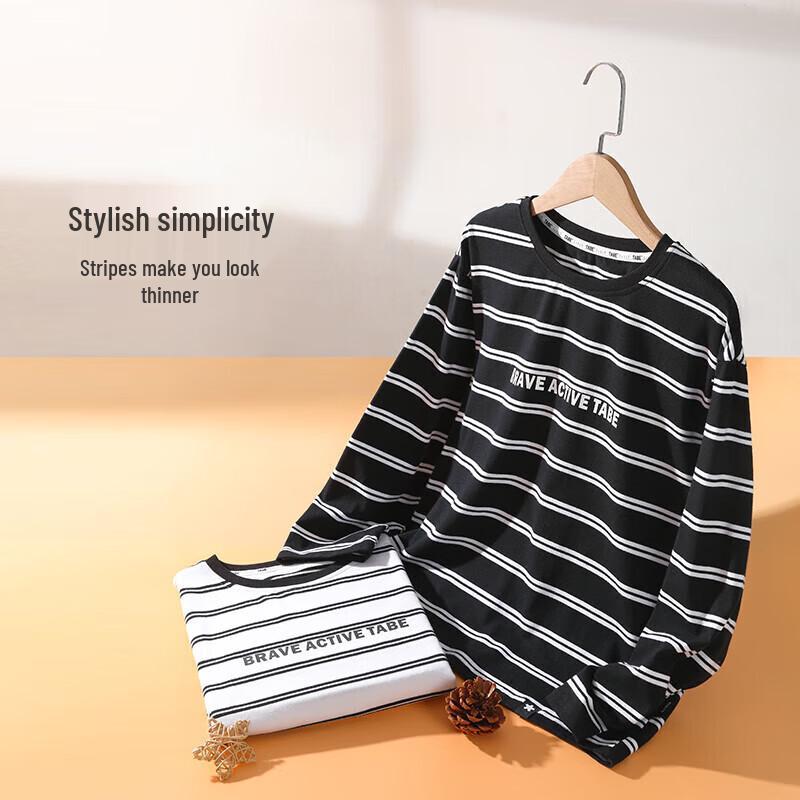 Boys  Striped Long Sleeve Cotton T-Shirt 170