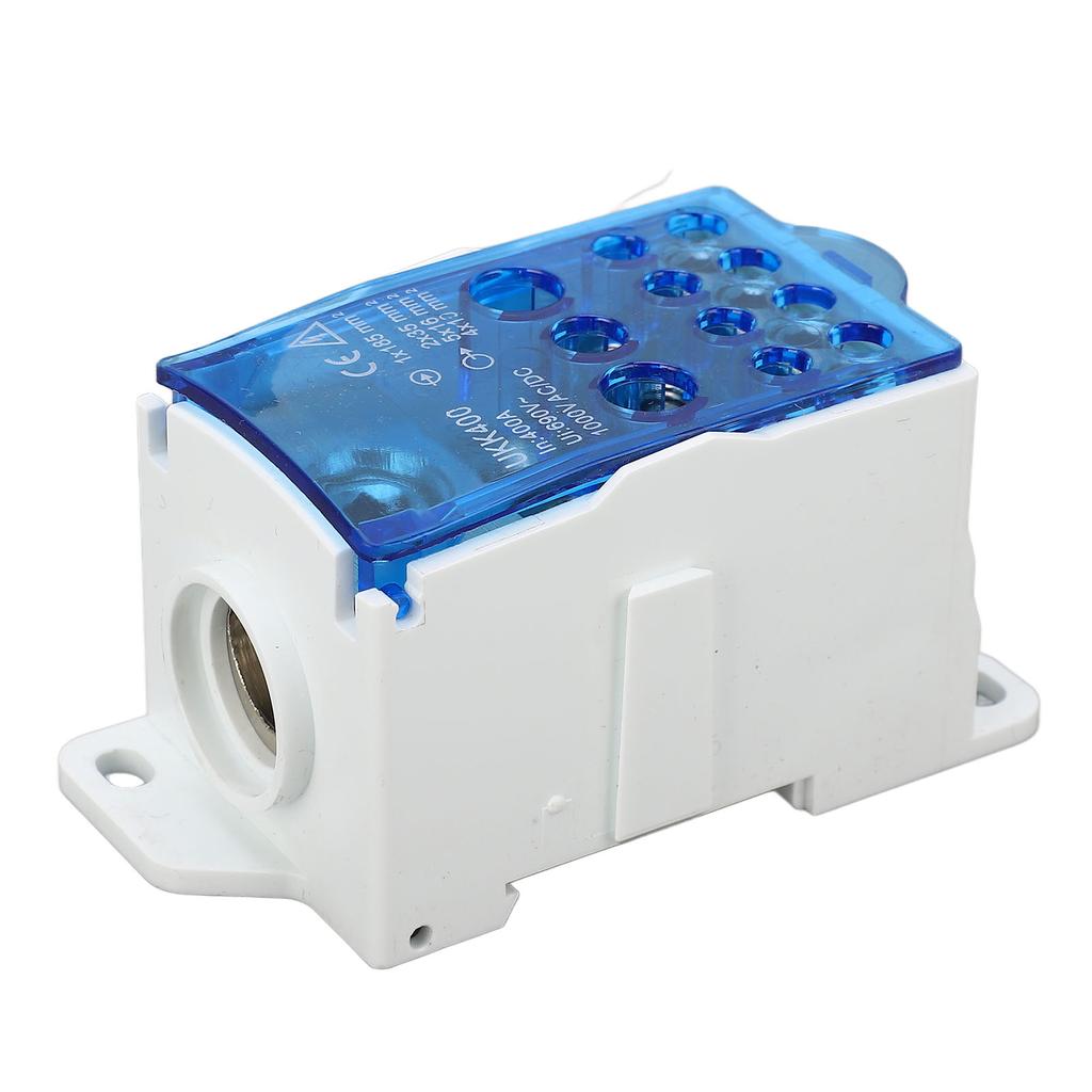 Terminal Block Junction Box DIN Rail Main Line Universal Power Distribution 690V 400A Blue