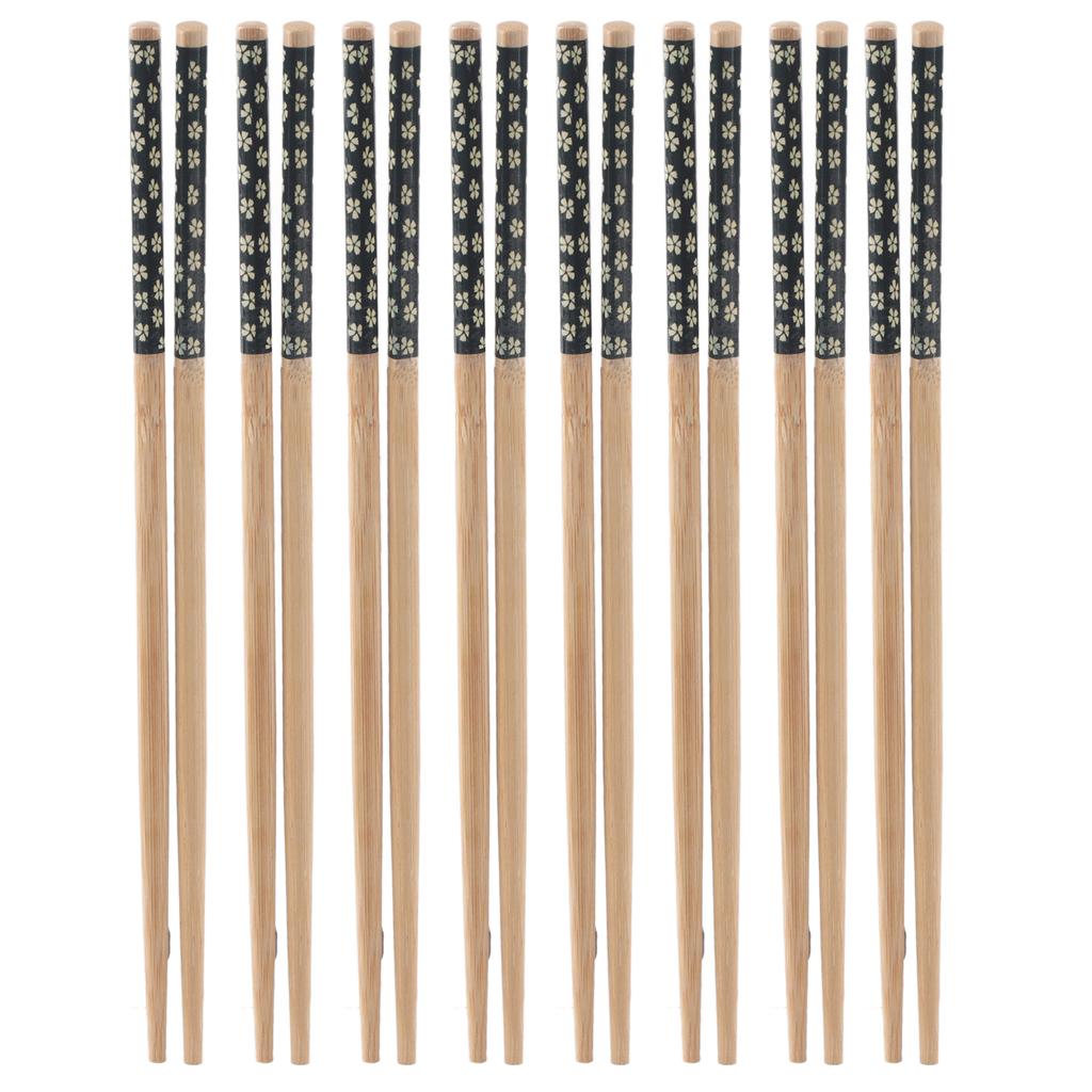 8 Pairs Bamboo Chopsticks Reusable Classic Japanese Style Chop Sticks Set for Home Restaurant