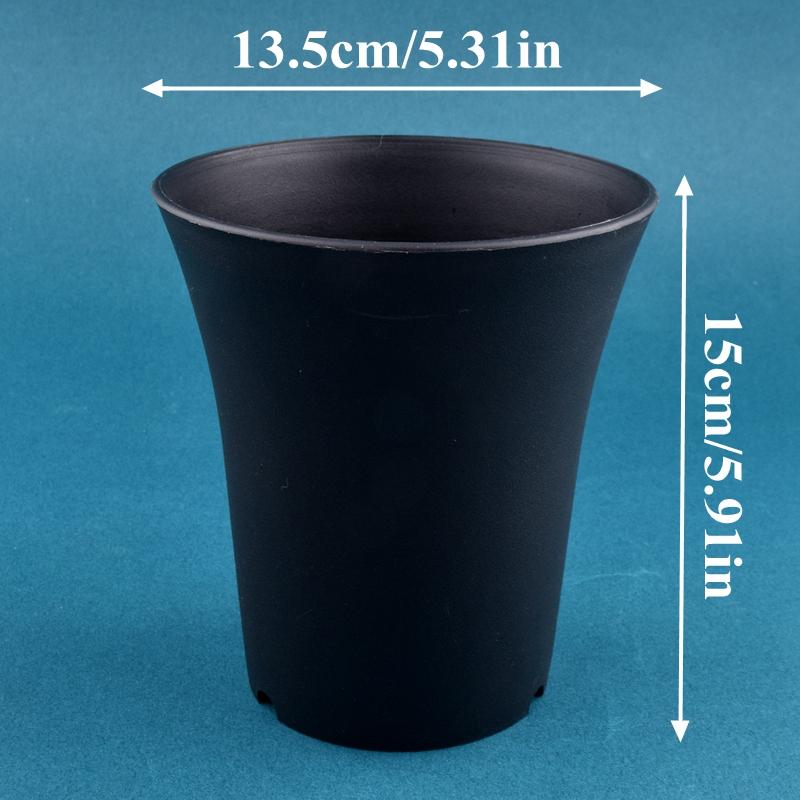 2-10Pcs Round Thickened Flowerpot Deepened Succulent Flower Nursery Pot White/Black Plant Vientiane Basin Home Garden Decoration