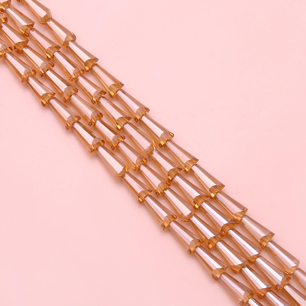 

Выберите цвет в форме пагоды, хрустальные аксессуары, стеклянные свободные бусины для изготовления ювелирных украшений, DIY браслет, ожерелье, серьги 11*6mm 48pcs шампанского