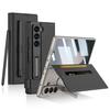 Samsung Z Fold6 Side Buckle Magnetic Suction Phone Case Flip Leather Case Card Wallet Protective Case Holder Pen Slot