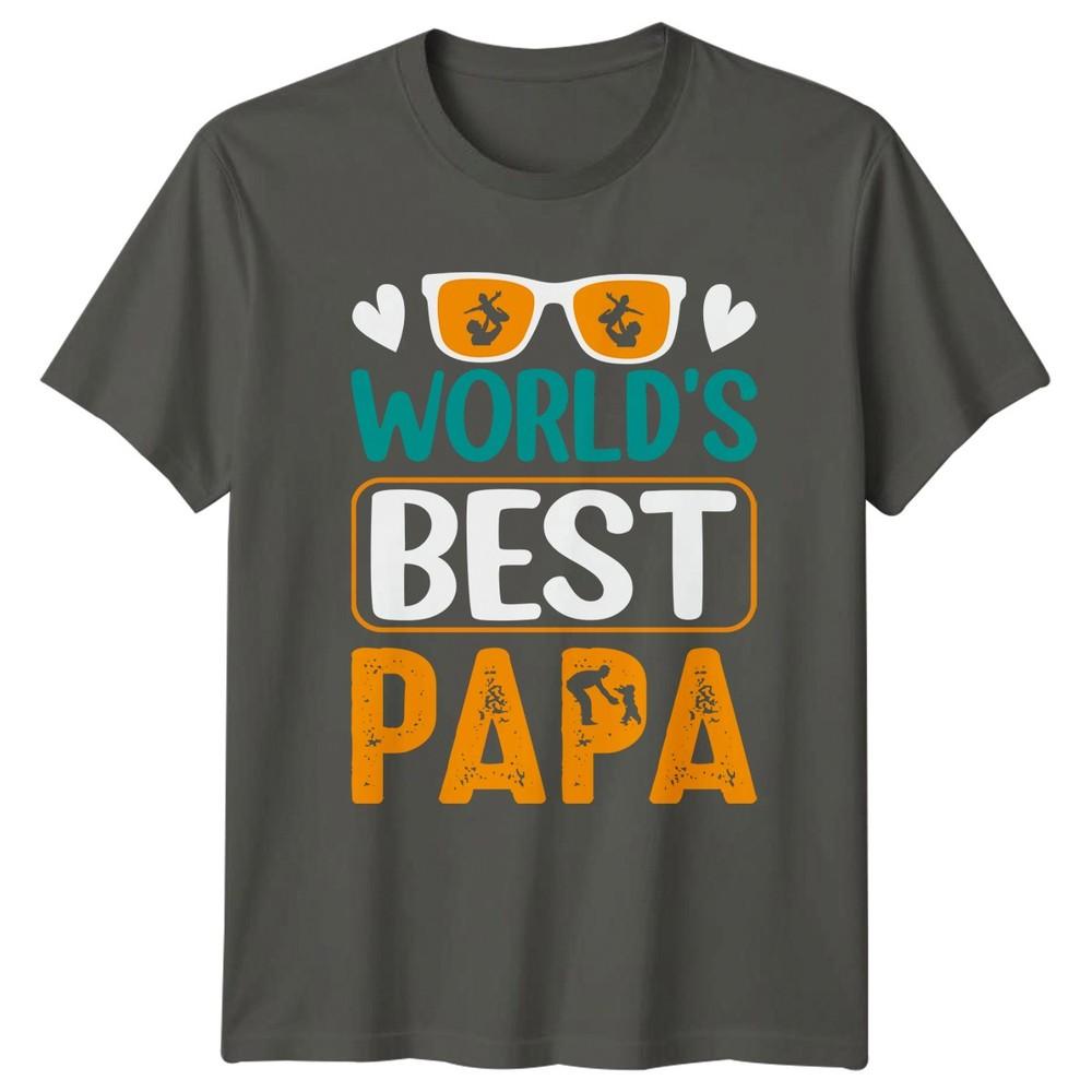 Worlds Best Papa Unisexs TShirt Papa Fatherhood Fathers Day Gift For Him S