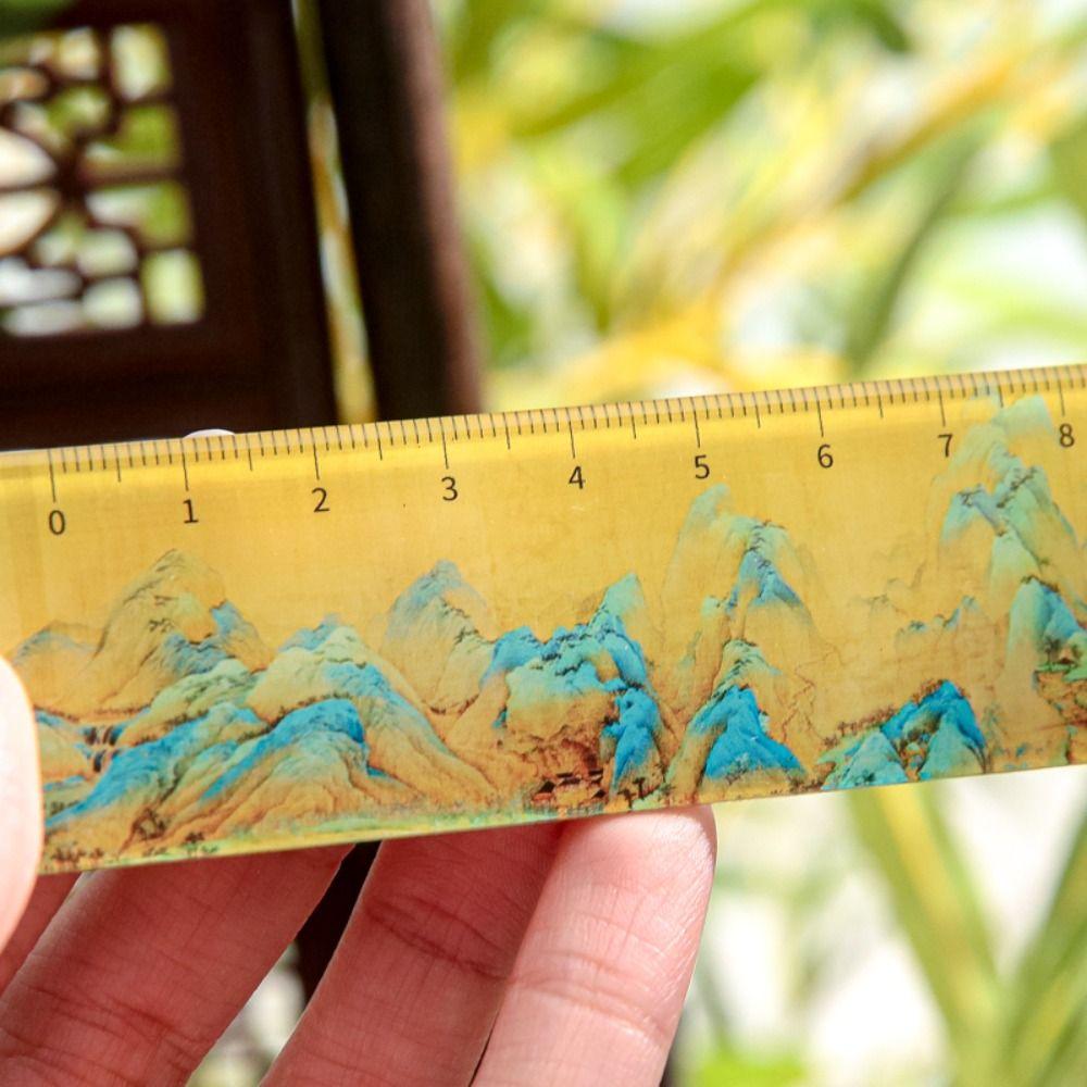 Multifunctional 15cm Straight Ruler Bookmark Measuring Ruler Aesthetic Math Drawing Ruler  Exam