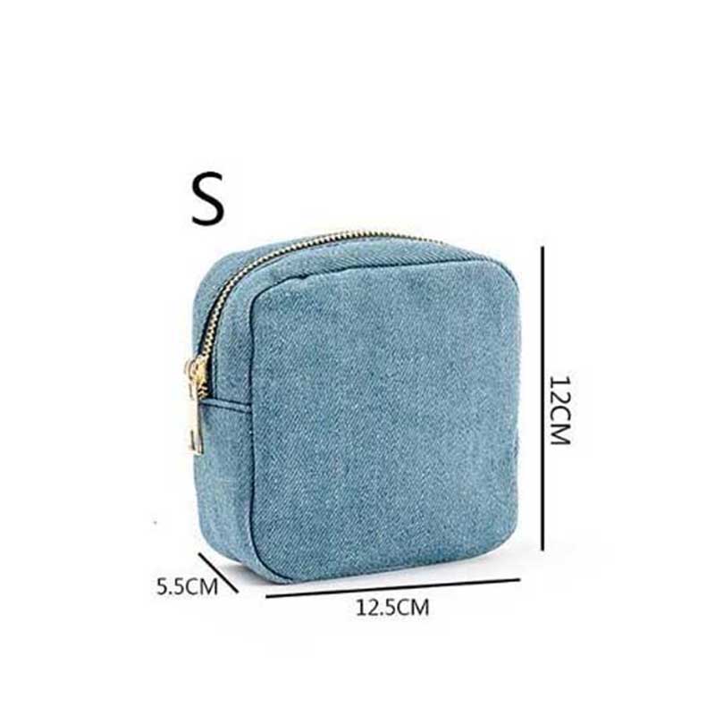 

4Size Denim Cosmetic Bag Travel storage Bag Toiletry Pouch Men and Women Storage Beauty Box Outdoor Wash Party Gift Organizer