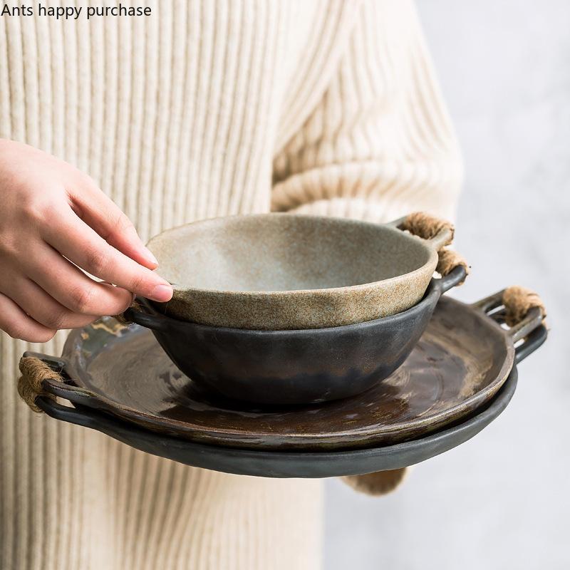 Restaurant Ceramic Tableware Dinner Plate Western Plate Steak Plates Noodle Bowl Soup Bowls Dessert Bowl Sushi Plates Fruit Dish