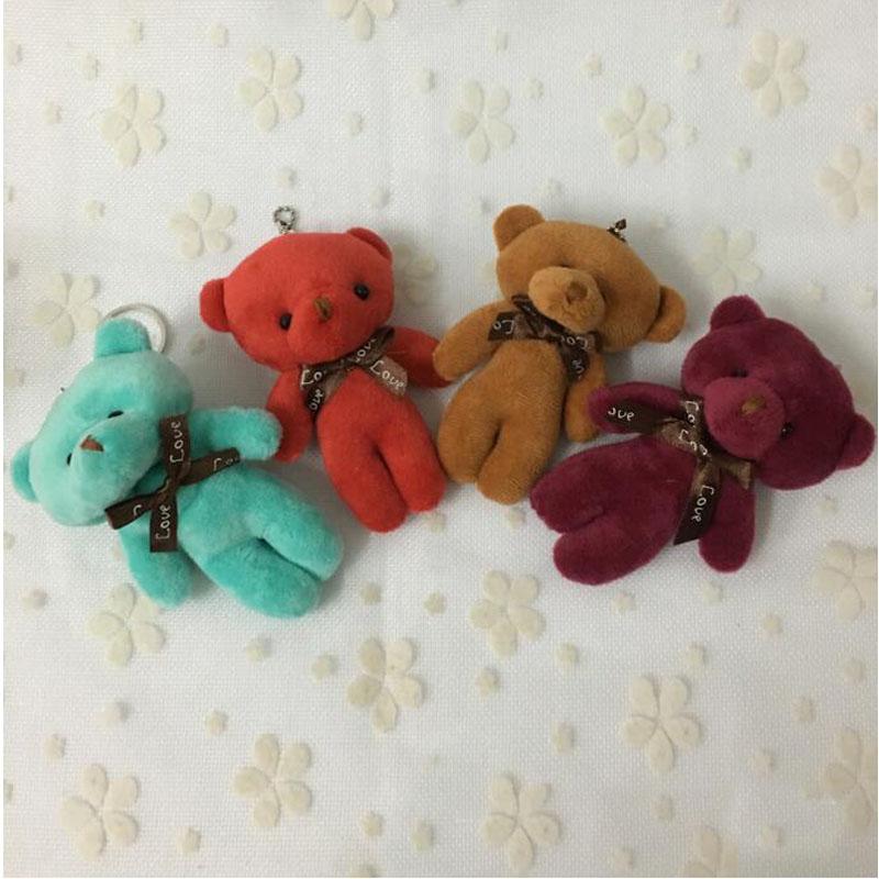 10CM Wedding Bear Stuffed Plush Toy Accessories Plush Toy Bear Key Chain Plush Toy