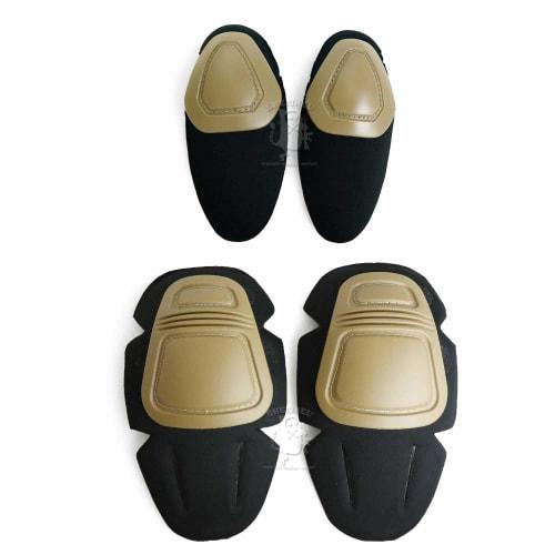SHENKEL CRYE Type Elbow & Knee Pads G2 (TAN) Replacement Elbow and Knee Pads for BDUs, Protective Gear, Airsoft, and Survival Games