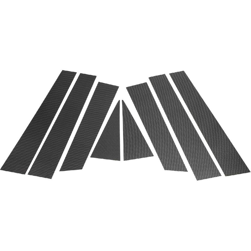 8 Pcs Door Pillar Window Trim for Nissan Rogue 2014-2020 Front Rear Left Right Anti Scratch Sticker Pillar Posts Cover Carbon Fiber Pattern Black