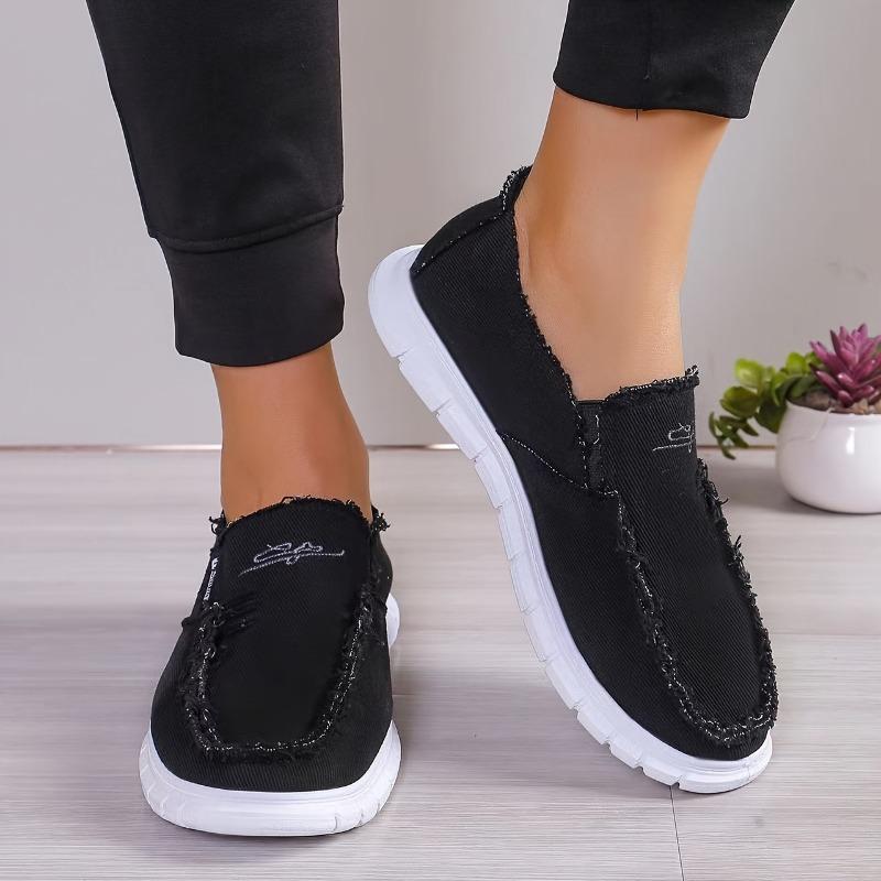 Повседневная низкая тканевая обувь для мужчин и женщин, джинсовые лоферы из стираной ткани с вышивкой хризантемы, мягкие и нескользящие 36