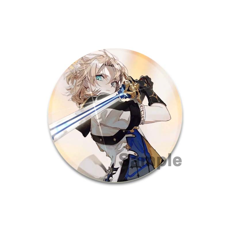 32/44/58mm Genshin Impact Albedo Pin Handmade Brooch for Clothes Cartoon Cosplay Badge Backpack Decoration Jewelry Gift