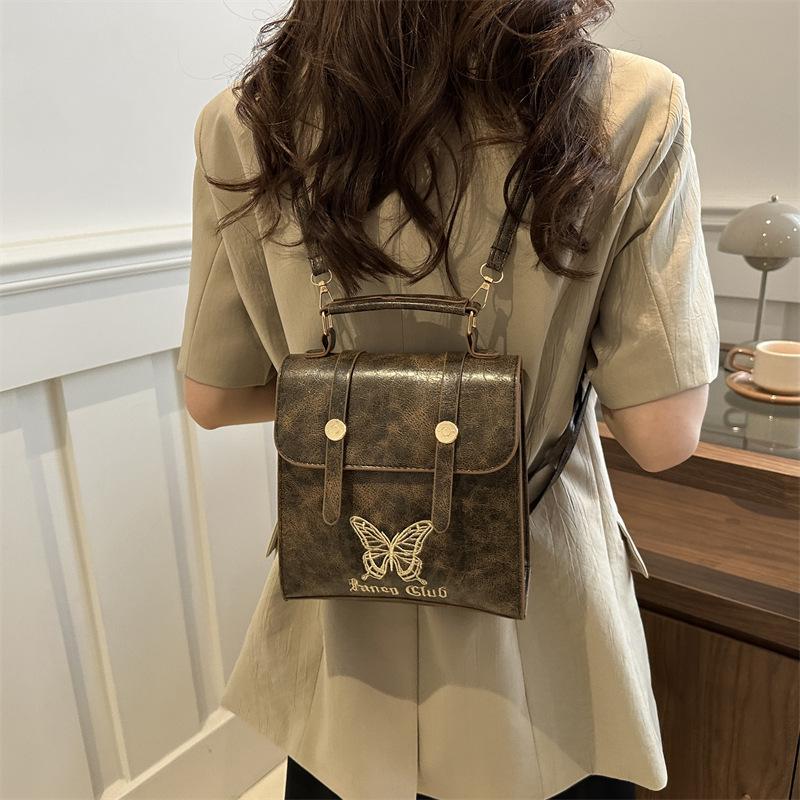 Fashion Design Trendy Backpack New Summer Texture Butterfly Embroidered Commuter Large Capacity Casual Backpack