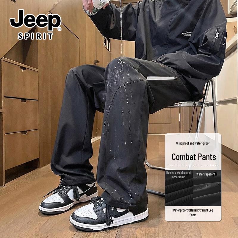 JEEP SPIRIT Men s Waterproof Softshell Straight-Leg Pants L