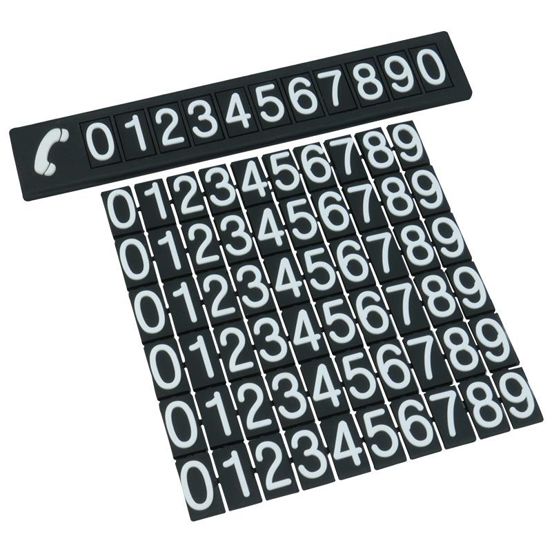 Colorful Car Phone Number Plate: Temporary Parking Solution & Interior Accessory