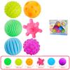 6Pcs Textured Multi Ball Set Develop Tactile Senses Toy Baby Touch Hand Ball Toys Training Ball Massage Soft Balls Kids Gifts