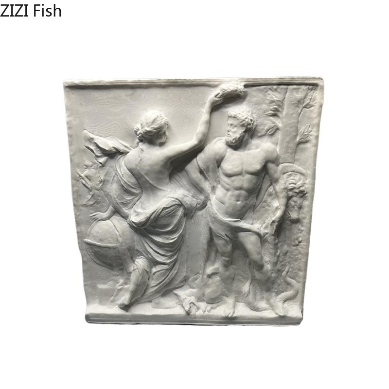 Roman Hercules Plaster Statue Crafts Desk Decoration Ornaments Creative Hercules Characters Sculpture Room Aesthetic Decor