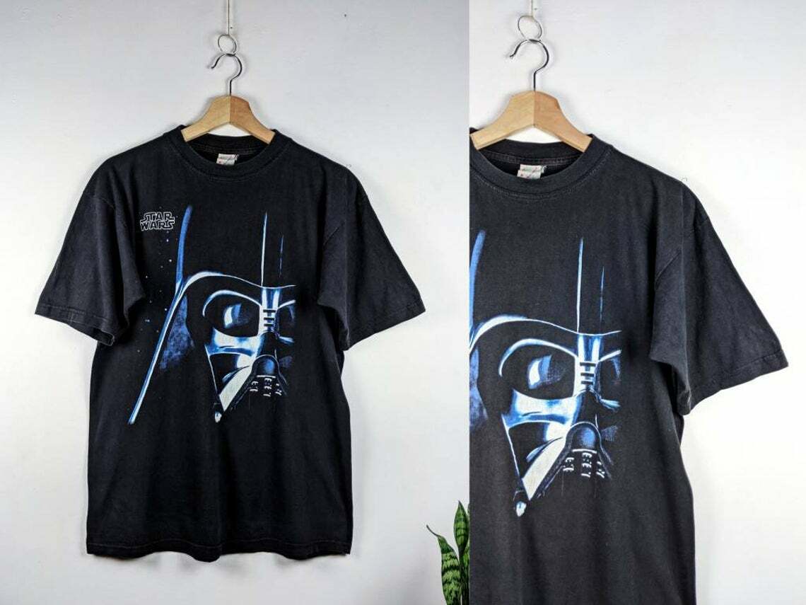 Vintage Star Wars Darth Vader T-shirt 1990s Movie Merch S