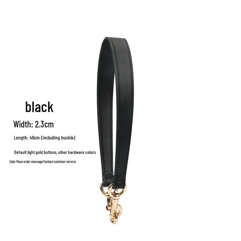 Black PU Handbag Replacement Strap: Women's Underarm Bag, Short Single Shoulder Handle, Trendy Plain Design