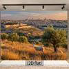 2D Plane, 1 Piece of Jerusalem Skyline and Holy Site Scenery Background Fabric, Suitable for Events