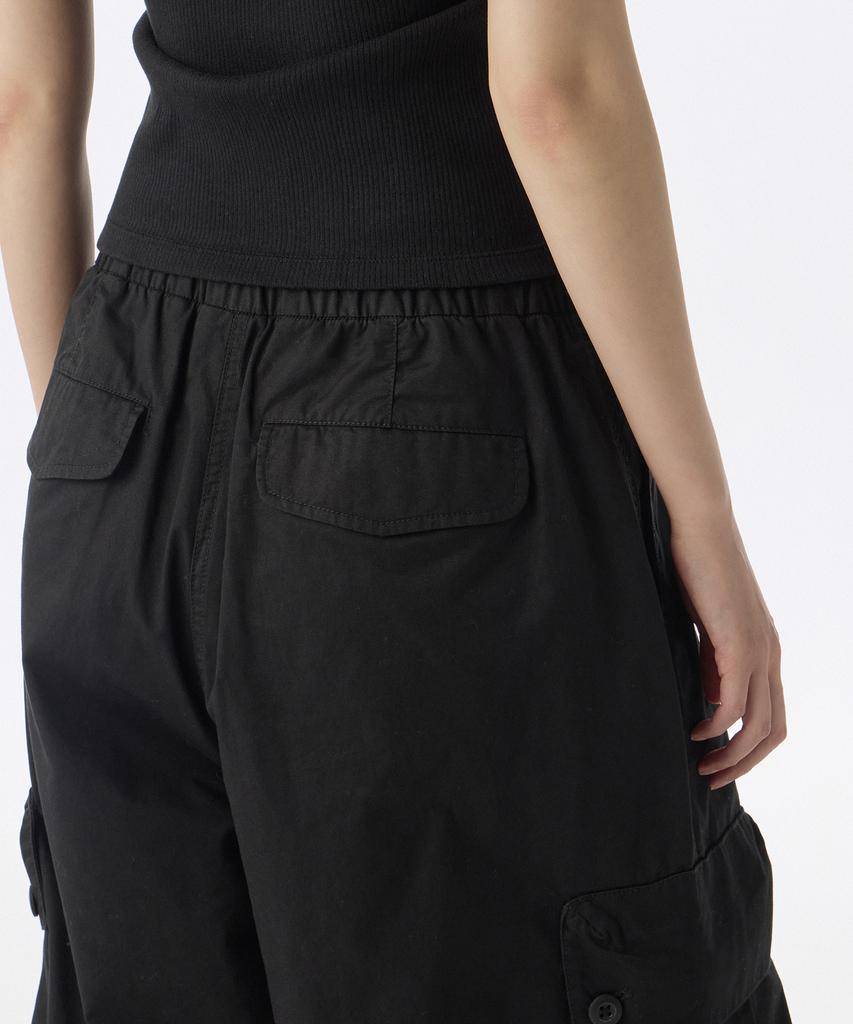 MUSINSA STANDARD WOMAN Women'S Cotton Parachute Cargo Pants [Black]