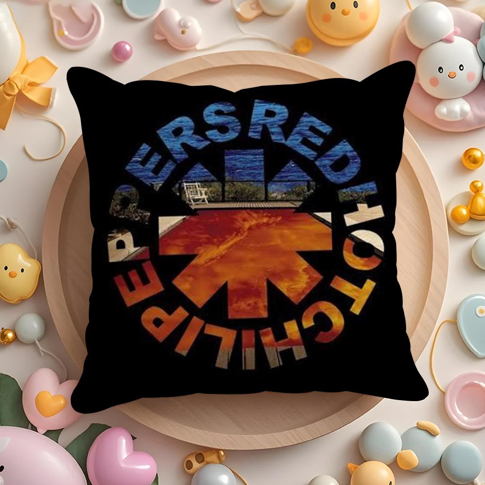 RRed Hot CChili Peppers Band Cushion Cover Plush Fabric Soft DoubleSided Printed Sofa Warm Winter Home Gift Pillow Cover